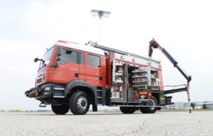 Schweres Rüstfahrzeug Feuerwehr Traun