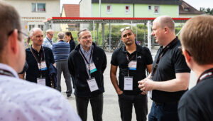 ARFF Working Group - discussions during the tour at Rosenbauer