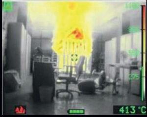 Rosenbauer thermal imaging camera Mi-TIC: Fire mode