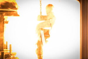 Protective suit FIRE FLEX - ThermoMan test flame engulfment