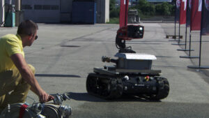 Rosenbauer Firefighting Service Roboter in action