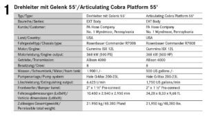 Drehleiter mit Gelenk 55'