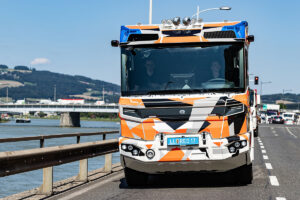 Rosenbauer Revolutionary Technology: RT Berlin during a test drive along the Danube through Linz