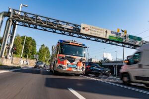 Rosenbauer Revolutionary Technology: RT Berlin during a test drive through Linz