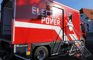 Volvo FL Electric logistics equipment carrier at Messe Florian 2020