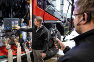 Virtual vehicle acceptance of a Rosenbauer PANTHER
