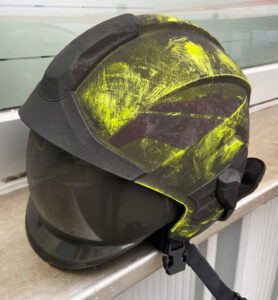 Kontaminierter Helm