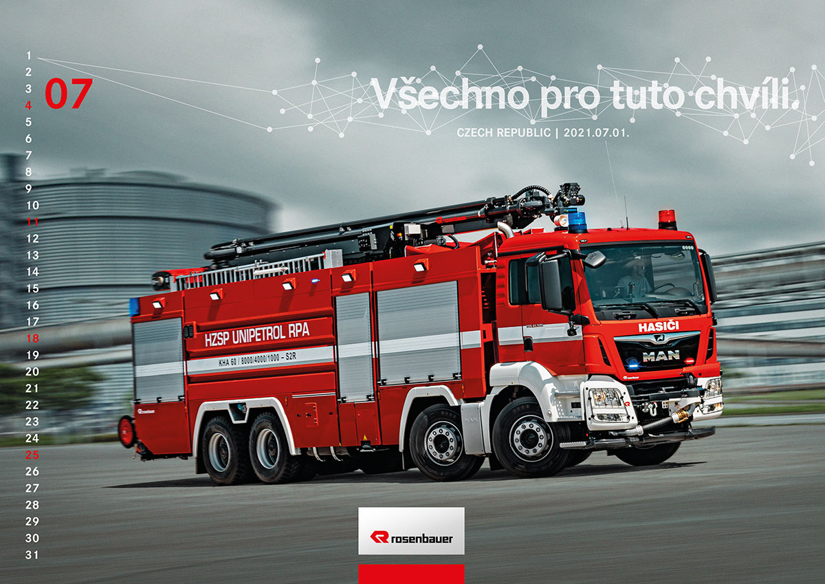 Industrial firefighting vehicle for the Unipetrol Group