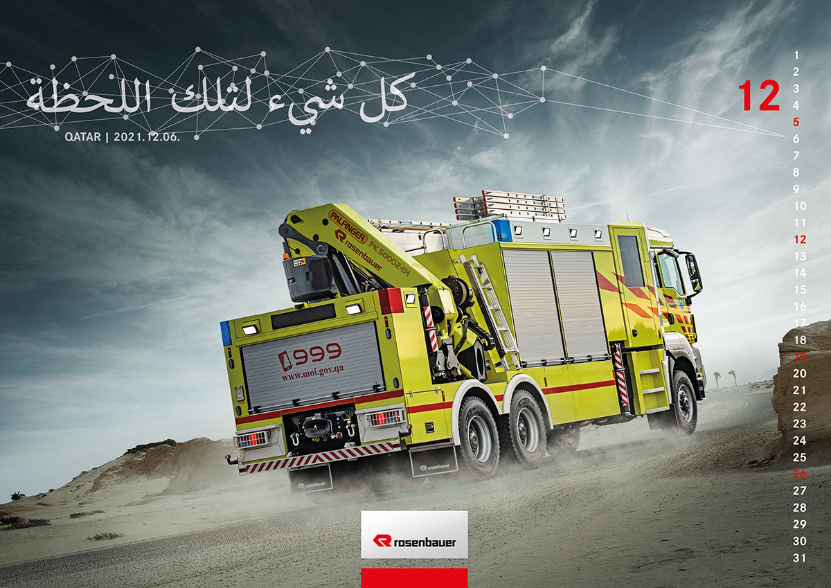 Heavy Rescue Vehicle with crane for Civil Defence Qatar