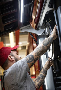 Service technician in action