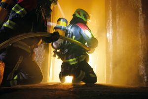 Protective clothing in operation