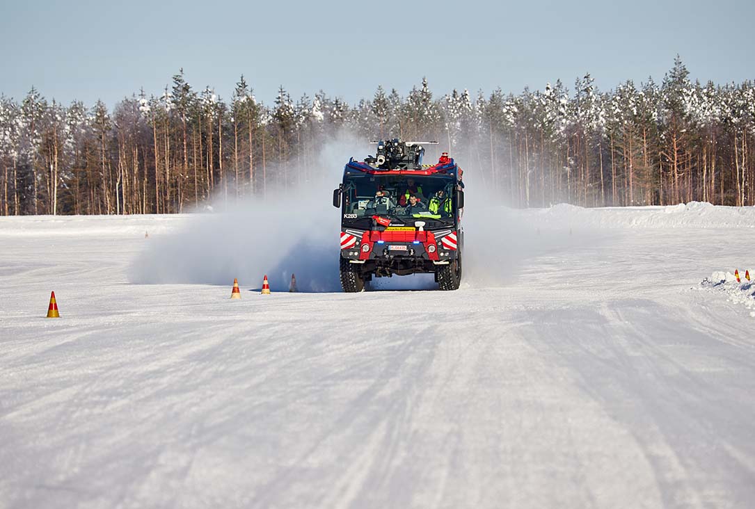Rosenbauer PANTHER on snow road