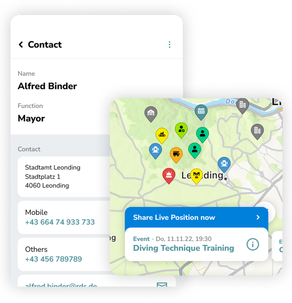 RDS Connected Command App for emergency response organizations