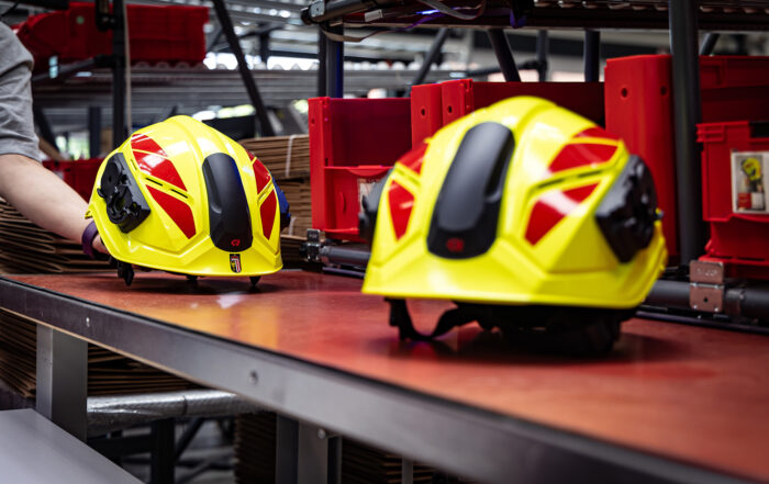 Production of the HEROS H10 firefighting helmet