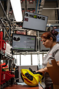 Production of the HEROS H10 firefighting helmet