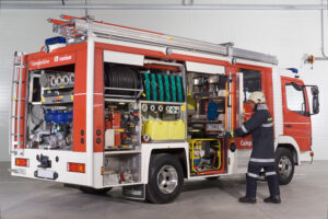 Series vehicle number 1 - the LF 10/6 (firefighting vehicle with 1000 l/min pump capacity and 600 l water tank), built in 2004, is still in service with the Maximiliansau volunteer fire department today