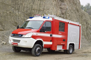 LFB-A (firefighting vehicle with recovery equipment - all-wheel drive) on Iveco Daily, demonstration vehicle from Rosenbauer Austria, built in 2010
