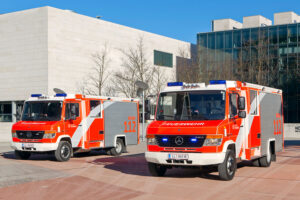 LHF 10/5 (firefighting and rescue vehicle with 1000 l/min pump capacity and 500 l water tank) of the Berlin fire department on a Mercedes Benz Vario, built in 2014
