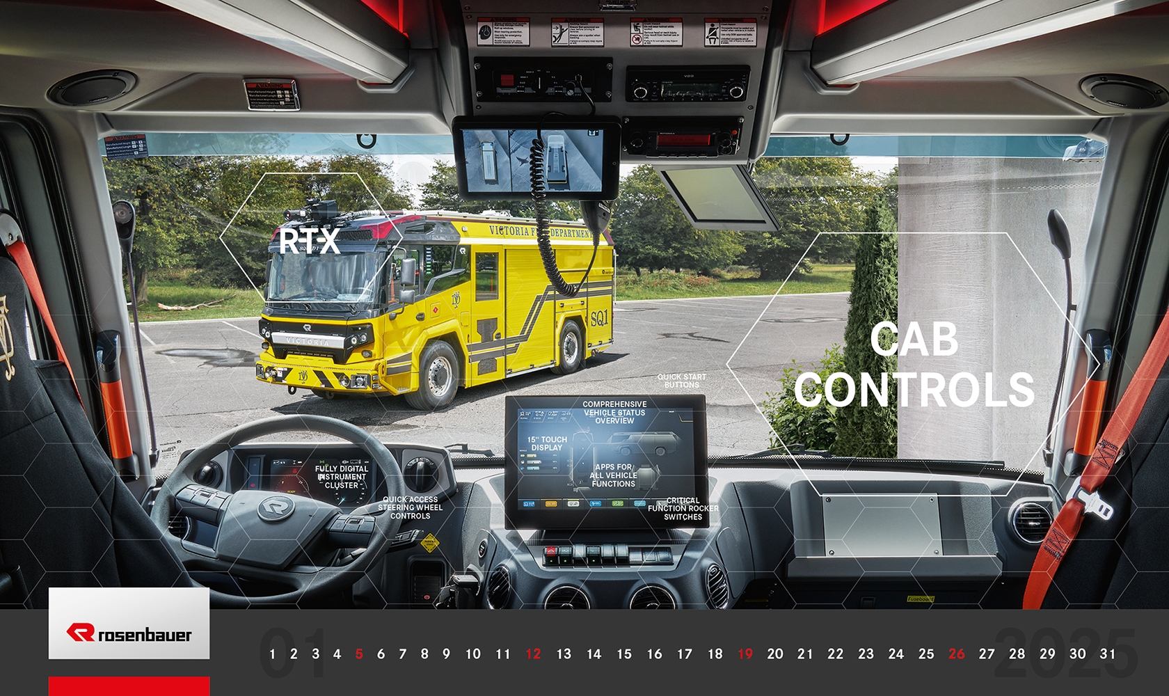 RTX & Cab Controls - Rosenbauer Calendar January 2025
